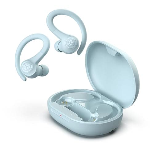 JLab Go Sport+ Wireless Workout Earbuds Featuring C3 Clear Calling, Secure Earhook Sport Design, 35+ Hour Bluetooth Playtime, and 3 EQ Sound Settings (Light Blue) thumbnail 3