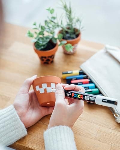 Posca Paint Art Markers, Set of 15 5M Medium Acrylic Markers with Reversible Tips, Artist Recommended Paint Pens for Gifts, Decorations, Fabric, Metal, Glass, Wood and Canvas thumbnail 11