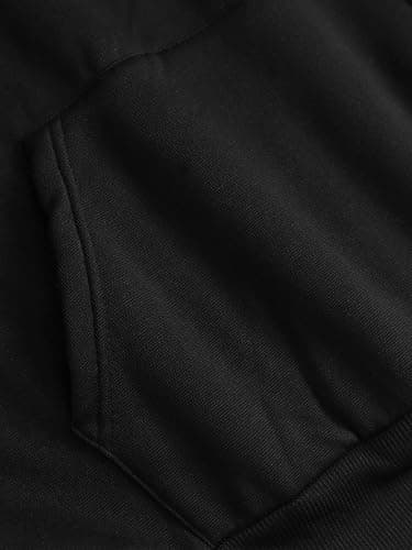 SHENHE Women's Slogan Letter Print Long Sleeve Hooded Sweatshirt Pullover Hoodie Tops - Large - Black thumbnail 6