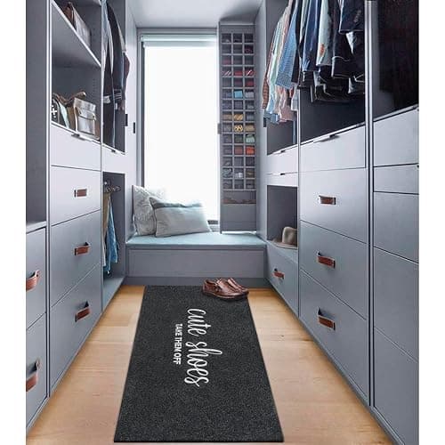 Front Door Mat Welcome Mats Cute Shoes Take Them Off Entry Non Slip Doormats for Entryway Ideal Inside Outside Home High Traffic Area Black 47 Inch x 17 Inch thumbnail 6