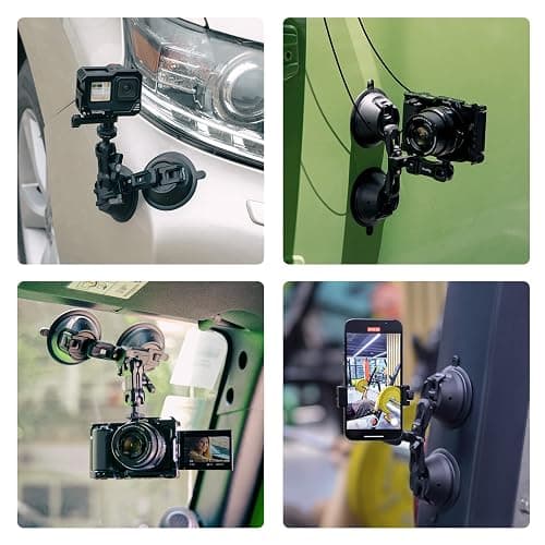 SmallRig Camera Suction Cup Mount, Mount for GoPro 13/12, for DJI Action 6/5, on Car Window, Windshield, for Sony DSLR, Lightweight Camera, Vehicle Shooting,Vlogging, with Action Camera Mount-3566 thumbnail 7