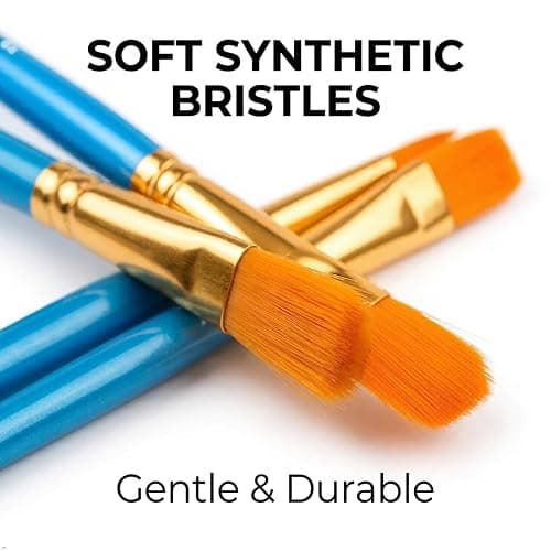 Soucolor Acrylic Paint Brushes Set, 20 Pcs Pointed Tip Artist Paintbrushes | Soft,No-Shed Bristles for Acrylic for Acrylic Oil Watercolor Canvases Rock Nail Miniature Detailing Drawing Art Supplies thumbnail 3
