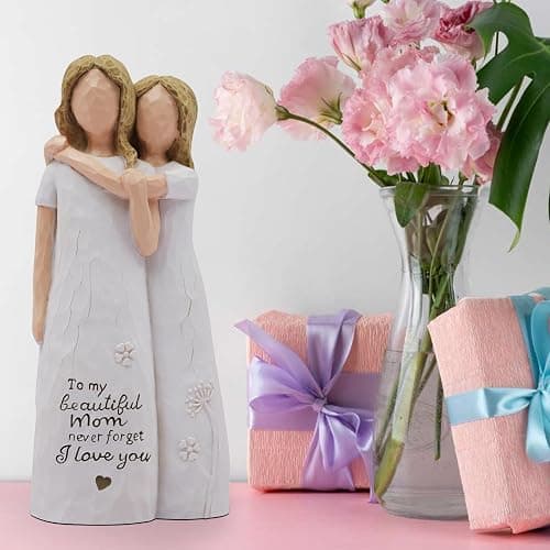 AcowSpt Mom Birthday Gift from Daughter - Mother Daughter Sculpted Hand-Painted Figurine thumbnail 2