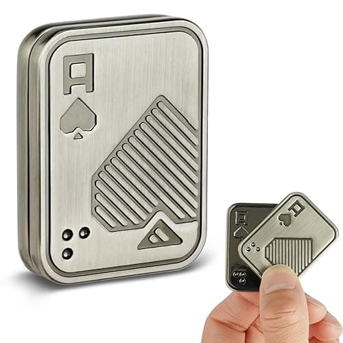 HOTUT Metal Poker Fidget Slider, Portable Metal Poker Stress Relief Toy, Toy Metal Poker, EDC Adult Fidget Toys, Office Desk Magnetic Haptic Blocks, Gifts for Boyfriend and Father