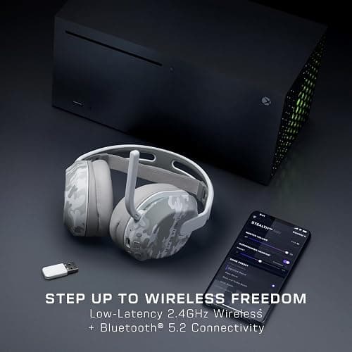 Turtle Beach Stealth 500 Wireless Gaming Headset Licensed for Xbox Series X|S, Compatible with Xbox One, Bluetooth, PC, Mobile, 40 Hr Battery, Memory Foam Cushions, Flip-to-Mute Mic – Arctic Camo thumbnail 2