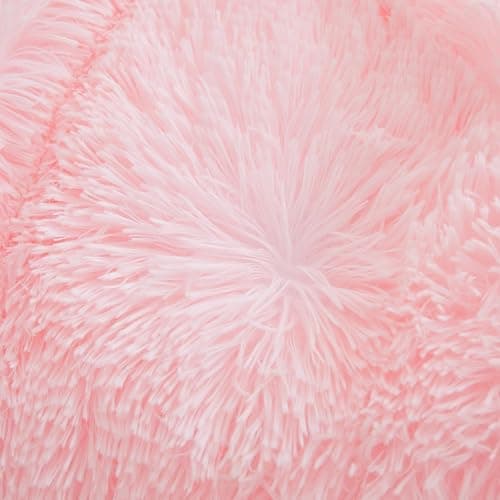 Fluffy soft pink bean bag chair cover, for Living Room (No Filler), plush faux fur Stuffed Animal Storage Big Gaming Bean Bag Chair Cover,Fuzzy Fuzzy Decor Home for girls, kids, teens, and adults thumbnail 5