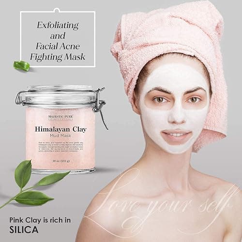 Majestic Pure Dead Sea Mud Mask and Himalayan Clay Mask Bundle – Natural Skin and Face Care for Women and Men thumbnail 7