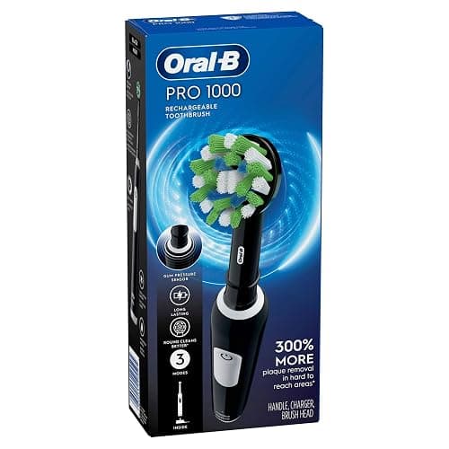 Oral-B Pro 1000 Rechargeable Electric Toothbrush, Black thumbnail 8
