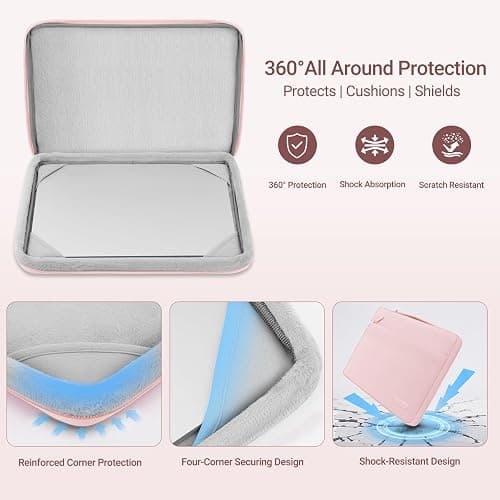 MOSISO Compatible with MacBook Neo Case 13 inch 2026 A3404 A18 Pro Chip | Crack & Scratch Resistant Hard Shell Case&360 Protective Sleeve Bag&Keyboard Cover&Screen Protector&Type C, Blush thumbnail 6
