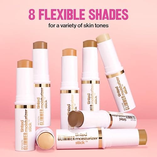 Revlon Glimmer Tinted Moisturizer Stick for Face, Lightweight Foundation, Hydrating Skincare-Infused Makeup, 140 140, 0.31 oz thumbnail 8