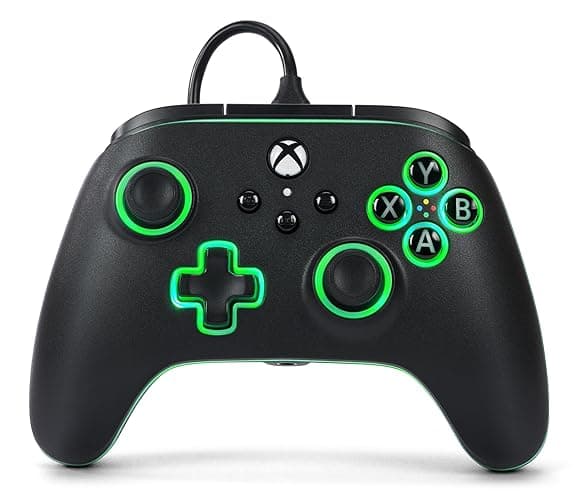 PowerA Advantage Wired Controller for Xbox Series X|S with Lumectra - Black, gamepad, wired video game controller, gaming controller, works with Xbox One and Windows 10/11, officially licensed - Image 1