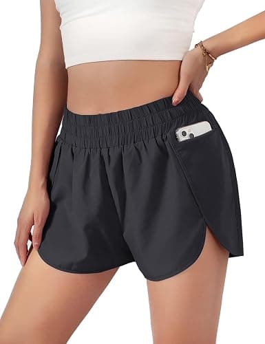 Blooming Jelly Women's Quick-Dry Running Shorts Workout Sport Layer Active Shorts with Pockets 1.75" - Image 1