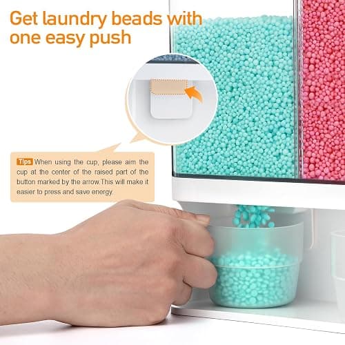 Conworld Laundry Detergent Dispenser, Scent Booster Beads Dispenser for Laundry Room Organization, Suitable for Beads, Stain Remover Powder thumbnail 4