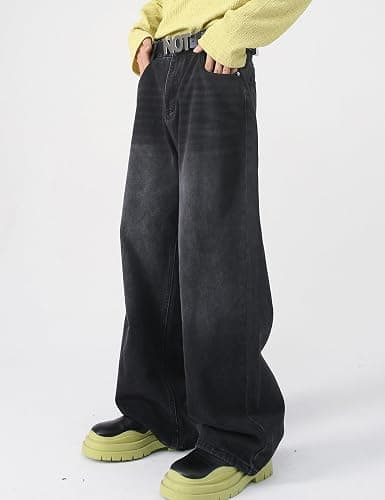 Y2k Baggy Jeans Mens Denim Jeans Wide Leg Pants Hip Hop Skater Jeans Oversized Vintage Streetwear thumbnail 6