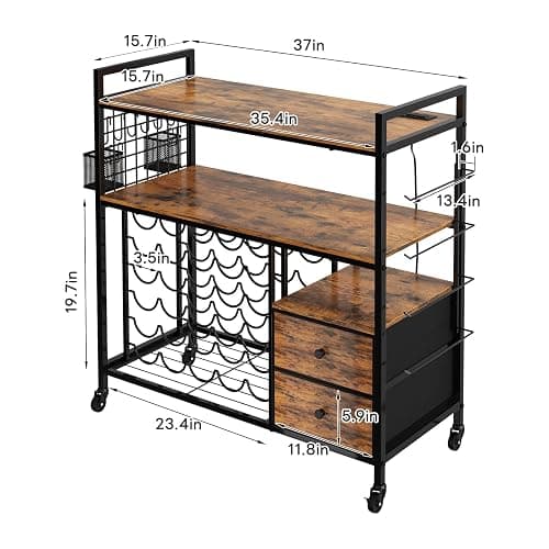HavenlyYouth Craft Cart Compatible with Cricut Machine, Large Cricut Table with 34 Vinyl Roll Holder, 2 Drawers and Charging Station, Craft Storage Cabinet Craft Workstation thumbnail 5