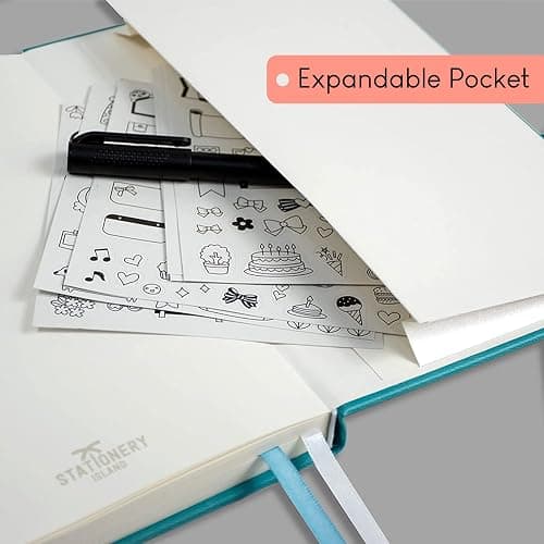 STATIONERY ISLAND A5 Lined Notebook, Journal Lined Hardcover with 120gsm Premium Thick Paper, 180 Pages Hardback Ruled Journal Notebook for Writing, Working, Study, Planning, Diary, Journaling thumbnail 7