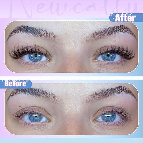 Cluster Lashes Wispy Natural Eyelash Clusters DIY Lash Extension C-curly Cluster Eyelash Extension 10-16MM Individual Lashes Thin Lash Band by Newcally thumbnail 3