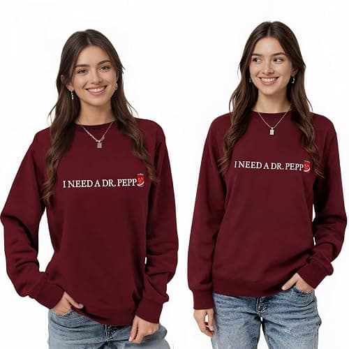 Semisun I Need A Dr Pepp Sweatshirt Women Funny Sayings Graphic Shirts Cola Drinking Enthusiasts Long Sleeve Fall Top thumbnail 3