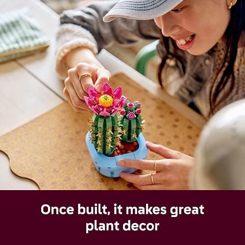 LEGO Botanicals Flowering Cactus Building Toy - Crafting Kit for Girls & Boys, Ages 9+ - Gift for Birthdays - Cactus Room Decor for Display for Bedroom or Book Shelf - 11509 thumbnail 6