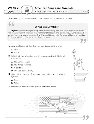 1st Grade Social Studies: Daily Practice Workbook | 20 Weeks of Fun Activities | History | Civic and Government | Geography | Economics | + Video ... Each Question (Social Studies by ArgoPrep) thumbnail 13