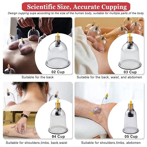 DEFUNX Cupping Therapy Set, 19 Cups Cupping Kit for Massage Therapy, Cupping Set with Pump for Back Massage, Pain Relief, Physical Therapy thumbnail 3