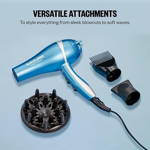 BaBylissPRO Nano Titanium 2000-Watt Blow Dryer with Concentrator Nozzle, Professional Grade Ionic Corded Styling Tool for Hair thumbnail 6