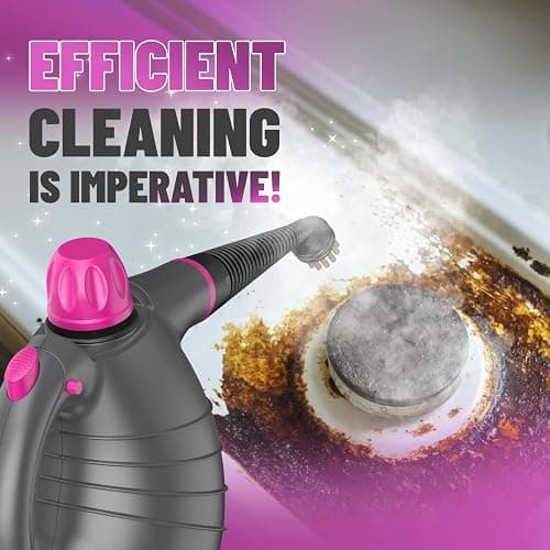 Pressurized Handheld Steam Cleaner with 10pcs Accessories&Safety Lock, Multi-Purpose Natural Deep Cleaning Steamer, Multi-Surface Steamer for Cleaning Home, Car, Upholstery, Grout and More thumbnail 2