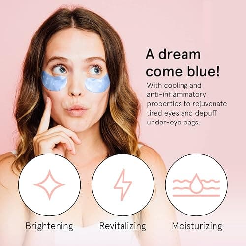 grace & stella Award Winning Under Eye Mask (Blue, 6 Pairs) Reduce Dark Circles, Puffy Eyes, Undereye Bags, Wrinkles, Gel Under Eye Patches, Nurse Gifts, Vegan Cruelty-Free Self Care thumbnail 2