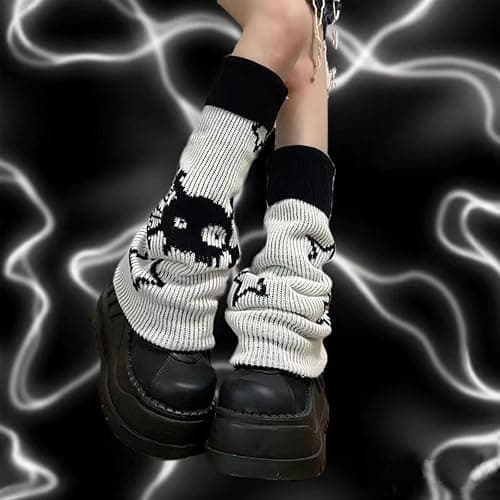 Sexybody Women Leg Warmers Y2K Kawaii Spider Print Goth Harajuku Lolita Stylish Cute Japanese Halloween Socks for Girls thumbnail 6