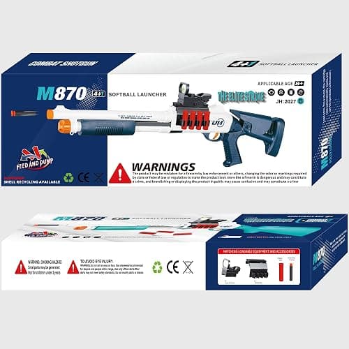 Toy Gun Models Foam Blasters (33-Inch) Soft Bullet Shotgun,Empty Shell Ejecting Design [with10 Shell 40 Soft Darts] Perfect for Indoor and Outdoor Play thumbnail 2