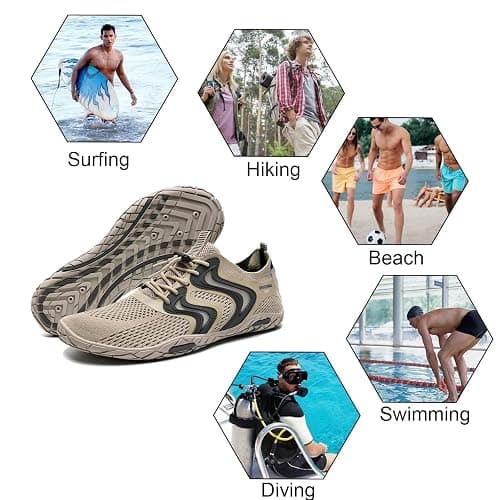 YALOX Water Shoes Men's Women's Swim Shoes Outdoor Beach Barefoot Quick-Dry Aqua Pool Socks Swimming Yoga Surfing Exercise thumbnail 6