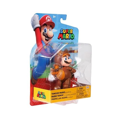 Super Mario 4" Action Figures Tanooki Mario with Leaf thumbnail 8