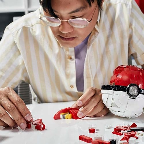 MEGA Pokémon Toy Building Set 5-inch Build and Display Jumbo Poké Ball Collectibe, Lights Up, HBF53 thumbnail 2