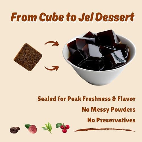 HeySweet Brown Sugar Konjac Jelly Variety Pack | Coffee, Lychee, Green Tea, Cranberry Chia Seed | Vegan, Halal, No Artificial Sweeteners or Colors | 9 oz (8 Servings) thumbnail 7