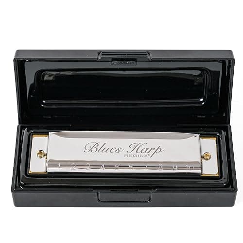 REGIUX Blues Harp Diatonic Harmonica, 10-Hole Key of C, Beginner Harmonica for Students & Adults, with Protective Case thumbnail 5