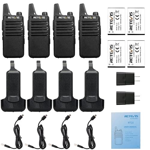 Retevis RT22 Two Way Radio Long Range Rechargeable,Portable 2 Way Radio, USB-C Charging, Handsfree Walkie Talkies for Adults Cruise Hiking Camping(4 Pack) thumbnail 9