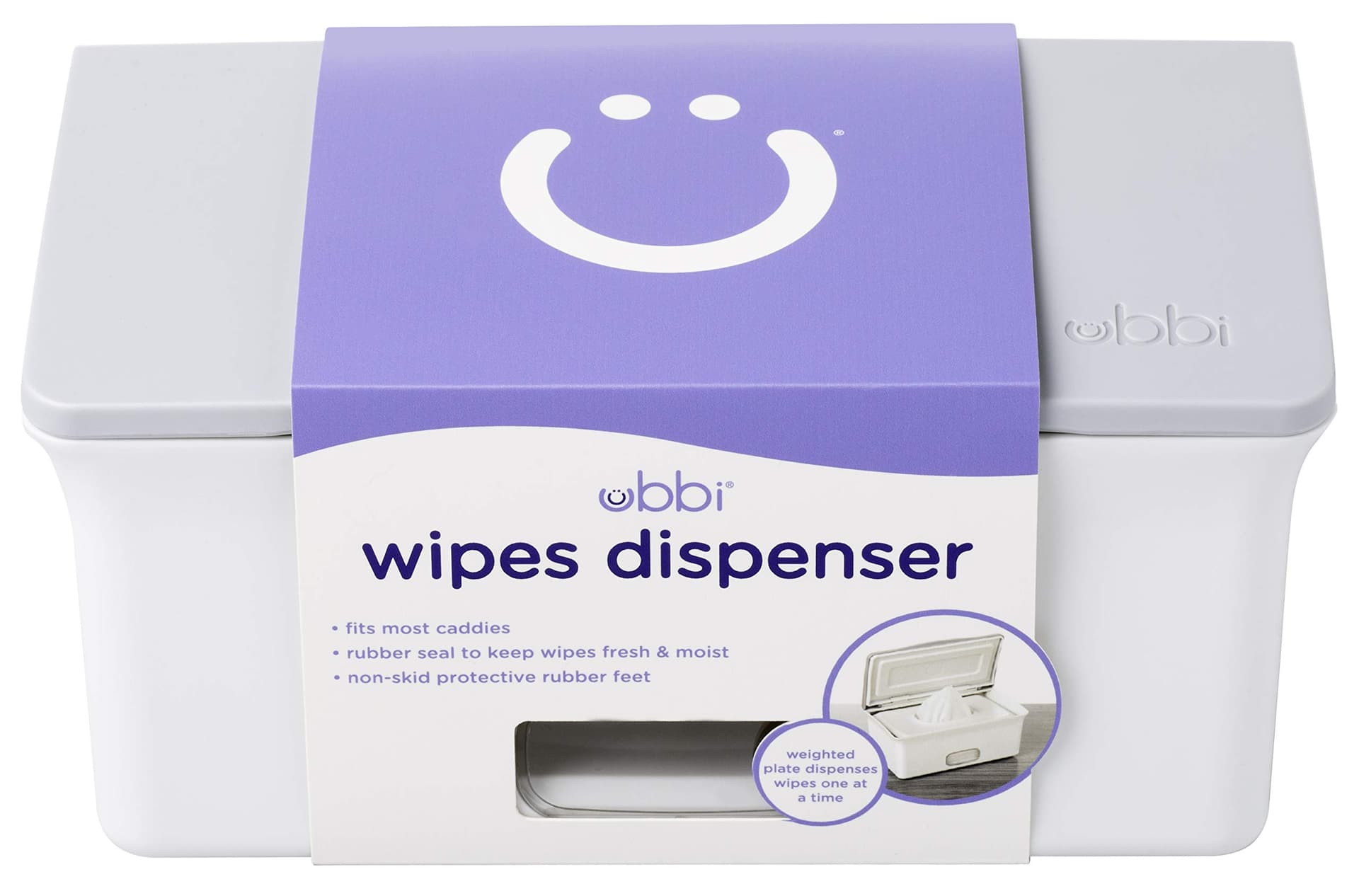 Ubbi Baby Wipes Dispenser with Weighted Plate and Secure Seal, Nursery and Baby Registry Essential to Keep Wipes Fresh, Gray / Gray Wipes Dispenser Set of 2 $72.40 ($72.40 / count) thumbnail 5