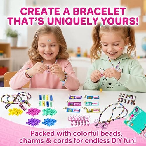 Semboh Sticker Bracelet Kit with Collection Book, 240 Mini Stickers Set, Wearable & Shareable Sticker Rolls, Kids Beading Set for Bracelet & Necklace Making, 1000+ Designs (6X Drop) thumbnail 4