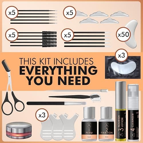Lash Lift Kit & Eyebrow Lamination Kit, 2-in-1 Solution, At-Home Brow Lamination, Beginner/Professional, Eyelash Lift, 15 Applications, Lasts 6-8 Weeks, DIY Brow & Lash Perm - ABLK1 thumbnail 6