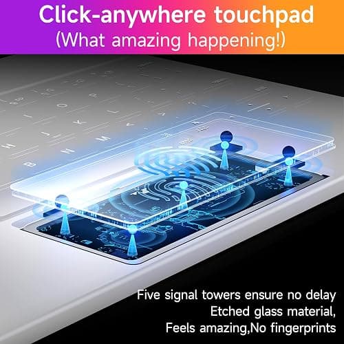 HOU Keyboard Case for iPad Air 11 inch 2025 (M3)/2024 (M2)&iPad Pro 11 Inch(4th/3rd/2nd/1st) Gen 2022,iPad Air 5th&4th Generation Case with Keyboard,Magic-Stand, Multi-Touch Trackpad,Backlight,White thumbnail 5