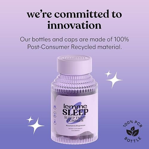 Lemme Sleep Gummies with 5mg Melatonin, 30-Day Supply | 5 mg Melatonin, Elderberry, Magnesium, L-Theanine, Chamomile, Lavender, Drug-Free Sleep Aid, Gluten & Gelatin Free, Non GMO thumbnail 7
