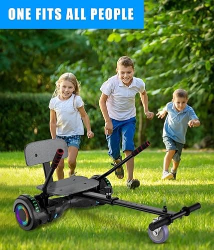 SISIGAD Scooter Seat Attachment, 6.5'' Self Balancing Scooters Go Kart with Bluetooth and LED Lights,Kids Boys Girls Adults thumbnail 2