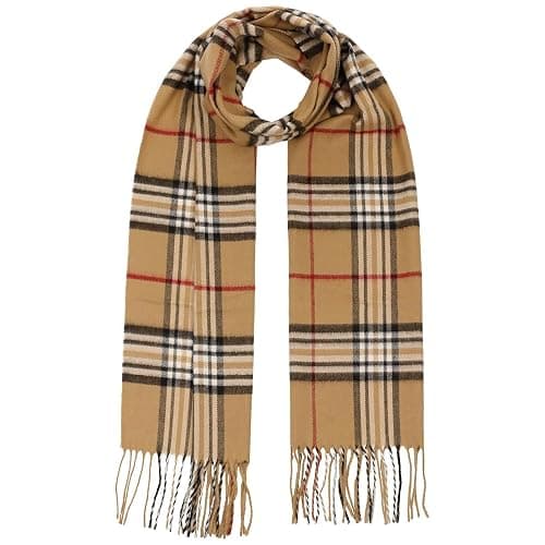 Lipodo Karo Cashmink Winterschal Damen Herren Karoschal Hautfreundlicher Fransenschal Made in Germany Herbst Winter - Image 1