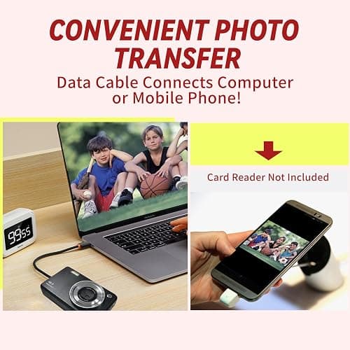 Digital Cameras FHD Camera for Kid Boys Girls Compact Digital Point and Shoot Camera with 16X Zoom 32GB Card Kids Camera for Kids thumbnail 4