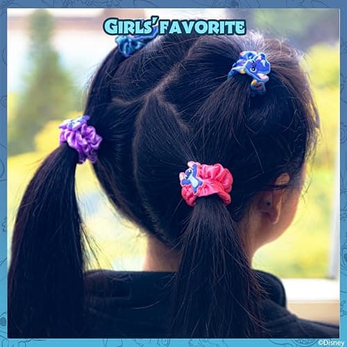 Stitch 6 Piece Hair Scrunchie Set, Hair Accessories for Girls, School Rewards Party Favors, Stocking Stuffer, Birthday Gift, Spa Days, Makeovers, Ages 3 and up, by Townley Girl thumbnail 3