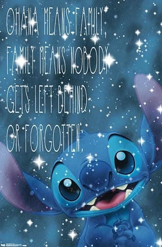 Trends International Disney Lilo and Stitch - Ohana Wall Poster, 22.375" x 34", Premium Unframed Version - Image 1