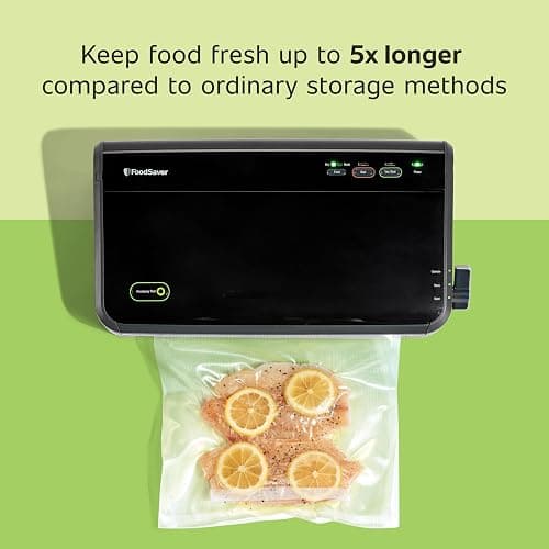 FoodSaver Vacuum Sealer Machine, Automatic Bag Detection, Sous Vide Friendly, with sealer bags, roll, handheld vacuum sealer, black thumbnail 2
