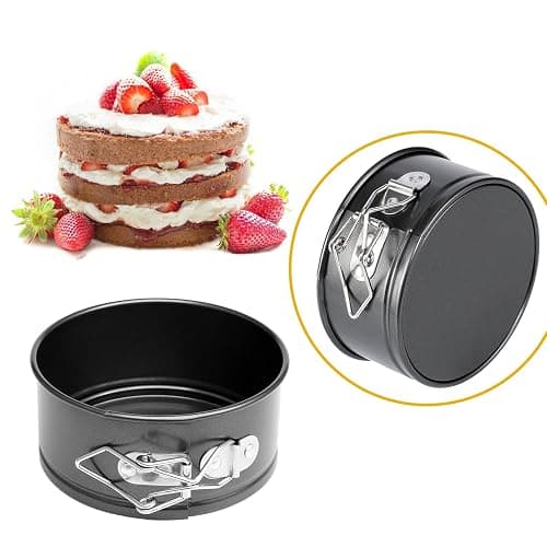 Hiware 4-Inch Mini Springform Pan Set - 4 Piece Small Nonstick Cheesecake Pan for Mini Cheesecakes, Pizzas and Quiches thumbnail 5