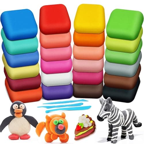 ESSENSON Magic Clay - Air Dry Clay 24 Colors, Modeling Clay for Kids with Tools, Toys Gifts for Age 3 4 5 6 7 8+ Years Old Boys Girls Kids - Image 1