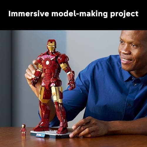 LEGO Marvel Iron Man Mark 3 Collectors’ Edition Building Set - Poseable Super Hero Construction Kit W/Mark 3 Minifigure for Adults, Ages 18+ - Collectible Gift Idea for Birthdays - 76344 thumbnail 2
